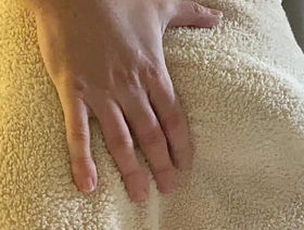 Shaking my bIg British dick until it bursts out from under the towel - look at the size of that thing!