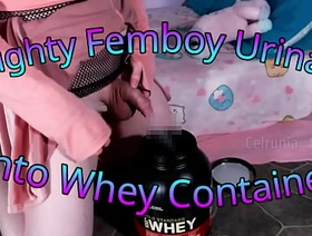 Naughty Femboy Urinates Into Whey Container! (teaser)