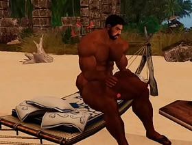 heyward naked at private beach
