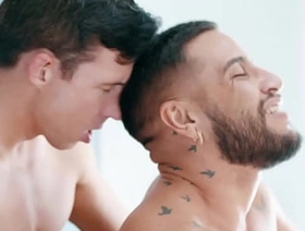 Brock Banks gets cold feet on his wedding day and gets in steamy sex with his straight best man, Reese Rideout in the bathroom almost getting caught..