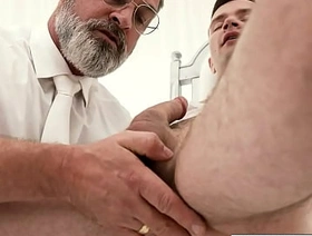 Master Kristofer Weston told Logan Cross to stand, then ordered him to pull his pants down. Weston chains Logan's hands together and fingers his asshole
