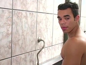 Latino Threesome Public Toilet Sex