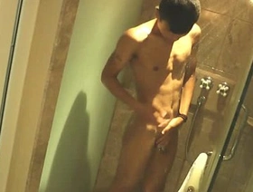Dark Skin Asian Boy Shower