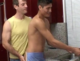 Adorable Asian twink pleasures an eager daddy