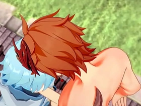 Genshin Impact Yaoi - Tartaglia x Chongyun blowjob and anal with creampie - Sissy crossdress Japanese Asian Manga Anime Game Porn Gay