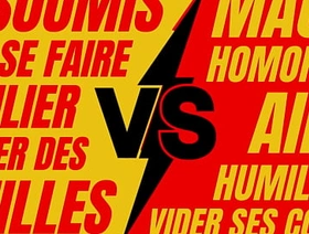 Plan hard entre un français hétéro macho puissant et un jeune gay soumis et faible