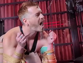 Bondaged Axel Abysse Drinks Flex Beefy Hot Piss