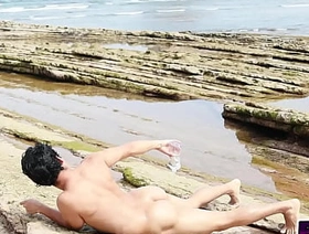 Oil rain on nudist beach
