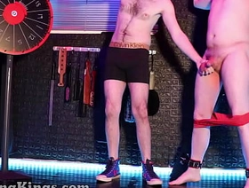 Spin the Wheel - Busted then Locked in Chastity Cage highlights