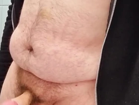 Chubby Guy Edging In Public Toilet